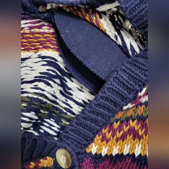 Elite Petite Cardigan Sweater Sz S Fall Shoulder Pads - Picture 6 of 7